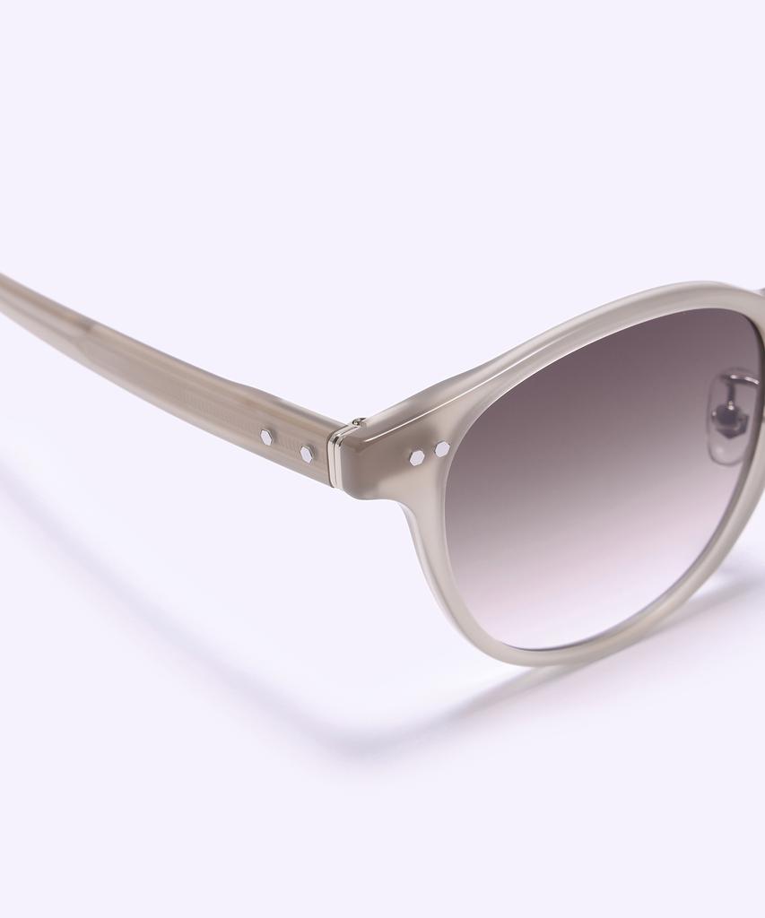 Alloaiweeo [Silverbite] Sbs1602 2121G Acetate Round Beige Sunglasses
