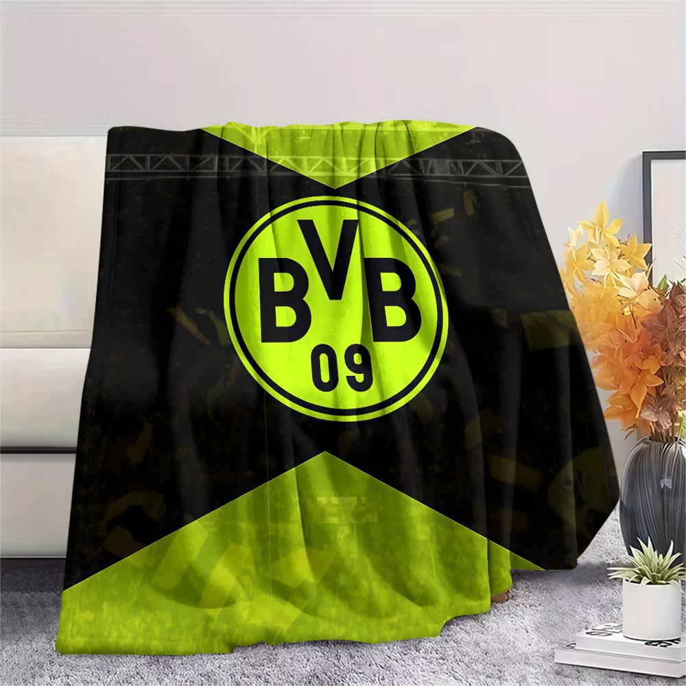 Borussia Dortmund Flannel Blanket, High quality Comfortable for All Seasons, Home Decor, Warmth and Comfort