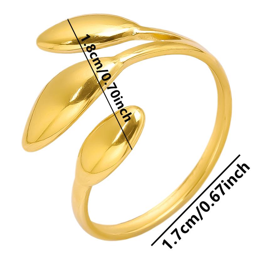 Personality Minimalism Open Adjustable Beads Ring Waterproof Stainless Steel Rings For Women Men Accessories Finger Jewelry Gift