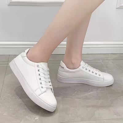 Fashion Fashion Women's Vulcanize Shoes 2024 New In Casual Classic Solid Color PU Leather Shoes Woman Casual White Shoes Sneakers