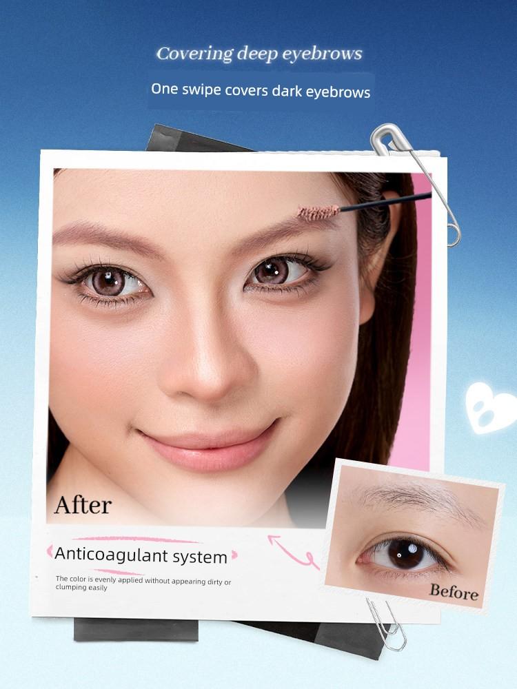 Rock Sweetheart Eyebrow Dye Cream in Light Brown, Natural Waterproof, Long-Lasting, Non-Fading, Non-Smudging, Styling for Beginners, Wild Eyebrow Look