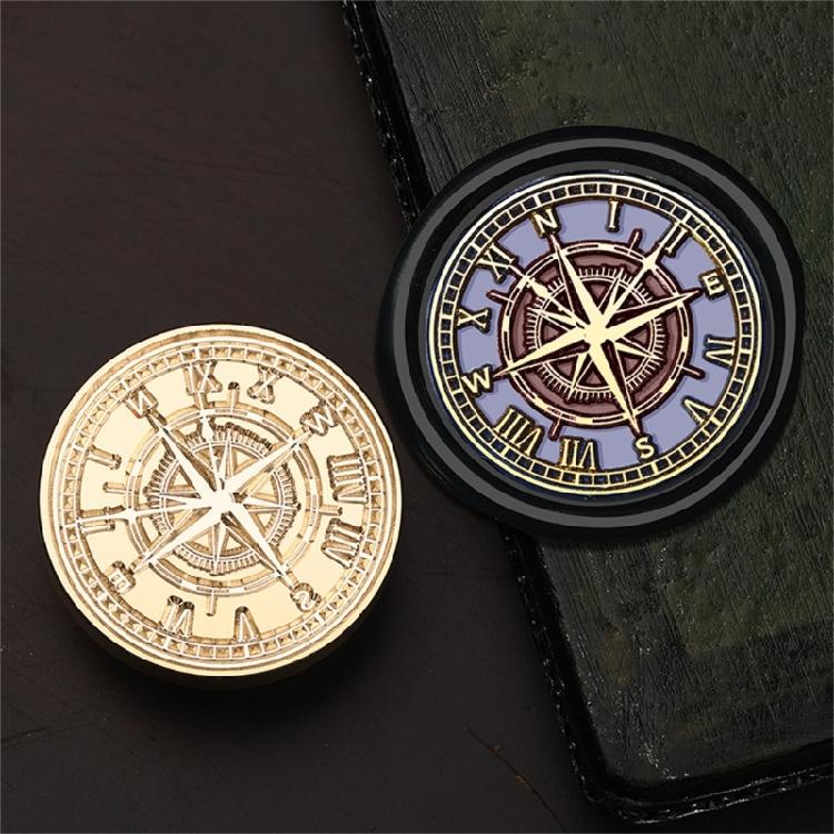 Compasses Wax Seal Stamp for Album Cards Photo Scrapbooking Wedding Decorations Astronomical Series Sealing Waxed Stamp