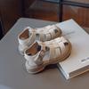 Bambini Intreccio Punta Chiusa Scarpe Tinta Unita Classiche Sandali Romani per Bambini Ragazzi Ragazze Scarpe Casual Vuote Stile Britannico