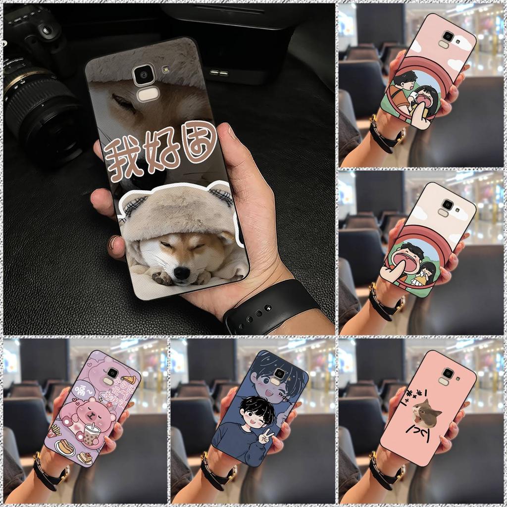 Shockproof Dirt-resistant Phone Case For Samsung Galaxy J6 2018/SM-J600F Durable Silicone Cartoon Anti-dust Soft Case