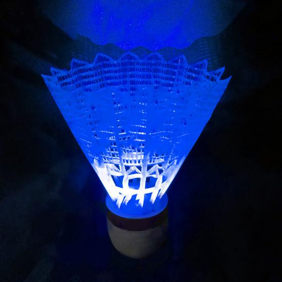 4 Peças/Conjunto Petecas de Badminton Densamente Dispostas Cabeça de Voo Estável Redonda Completa Alta Velocidade LED