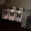 3D Butterfly Hollow uchwyt na telefon etui na iPhone 15 ProMax 14 13 Pro Max 15 12 Pro moda gradientowa matowa poszycie obudowa ze stojakiem