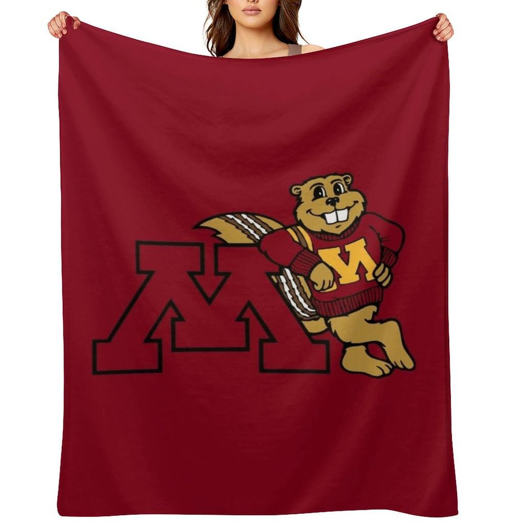 Goldy Gopher Throw Blanket Soft Plush Plaid halloween Tourist Decoratives Blankets