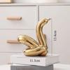 13.4cm Mini Creative Swan Abstract Ceramic Ornament Sculpture Study Room Statue Home Office Accessories Decoration Gift