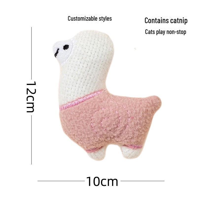 New Catnip Plush Toy: Cat Grass-Infused, Bite & Scratch Resistant, Self-Entertaining Doll for Cats
