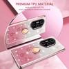 KADEM For Honor 400 Pro 5G (Global) Case Ring Kickstand TPU Flowers Phone Cover Gradient Glitter
