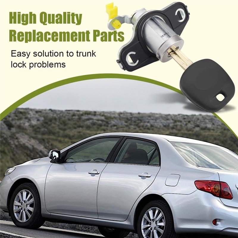 M63K-Lock Cylinder With Keys For Toyota Corolla Matrix 1.8L L4 2003-2008 Trunk Lid Replacement Part 69055-02030 Accessories