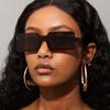 New fashionable square sunglasses, men's and women's trendy European and American street shooting rice nail sunglasses, candy-colored glasses s