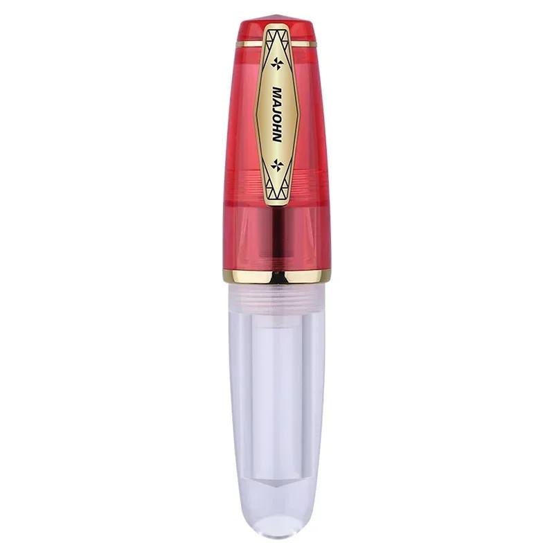 MAJOHN Q3 Short Fountain Pen Color Transparent Cute with Gold Plated Point Exquisite Small Fat Pens Stationery Supplies