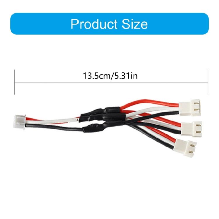 Professional XH Male to Female3P Balancer Cable Extenders With 24AWG Conductors For 7.4V 18650 Battery Charging Stations