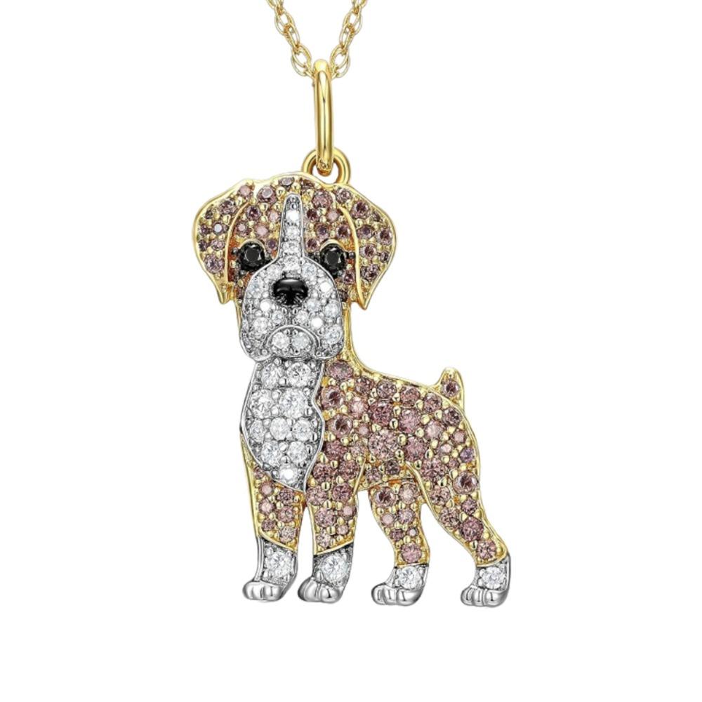 Rhinestone Beagle Pendant Shiba Inu Dog Necklace Jewelry Gift Pet Puppy Necklace Dog Lovers