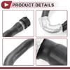 1 Pcs Radiator Coolant Hose for BMW 528i 3.0L L6 2011 Engine Heater Water Hose No.11537581942 Black Rubber