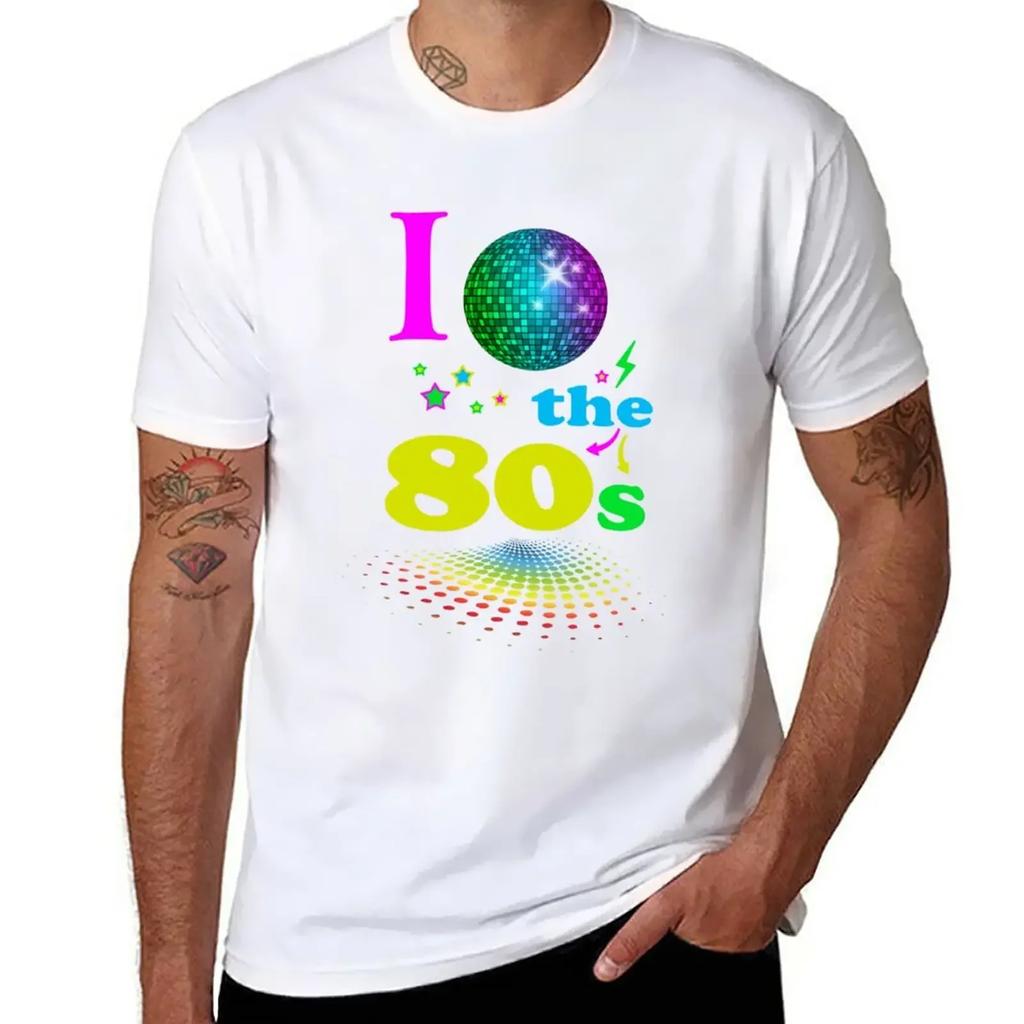 I Love The 80's eighties T-Shirt animal prinfor boys customs Short sleeve tee men