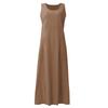 Women's Fashion Casual Colour Sleeveless Cotton Linen Pocket Dress