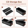 4Pcs DVD Storage Box Non Woven CD Container Box with Visible Window Lid and Handle Books Stationery Video Game Disk Organizer
