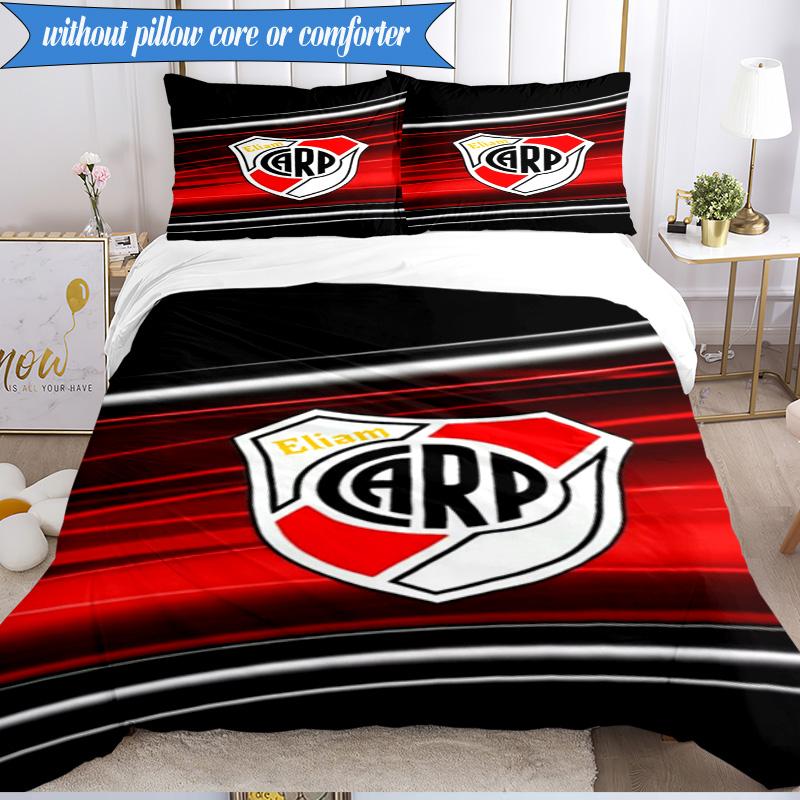 River Plate Emblem 3pcs Bedding,Including 1pc Duvet Cover And 2pcs Pillowcases Perfect for Christmas,Ideal for Bedroom, Dormitory