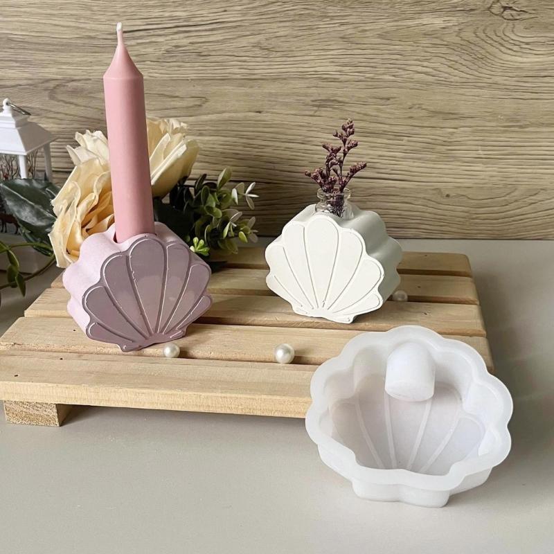 3Pcs Reusable Silicone Candle Making Mould Craft for Home Decoration Shell Fish Turtles Shape Sturdy Materials