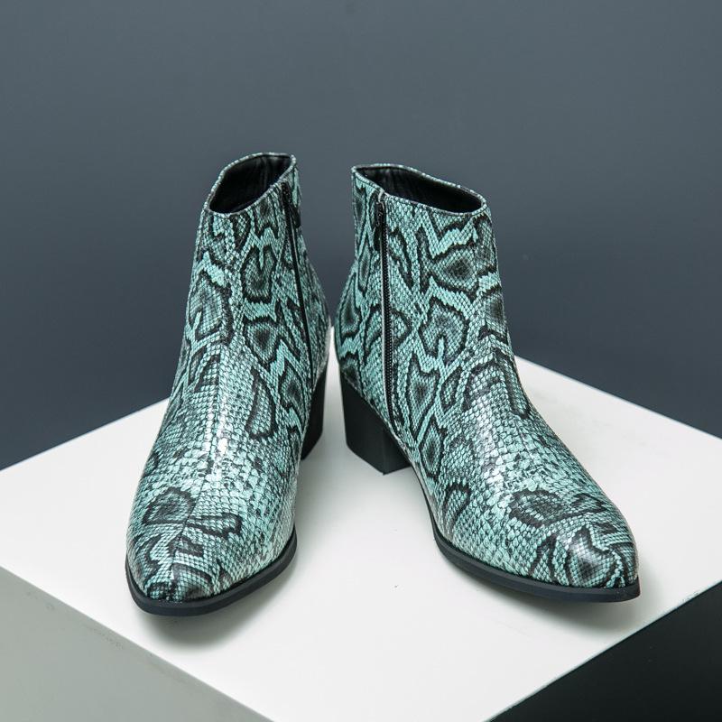 Foreign trade large size 46 autumn and winter new men's casual fashion Chelsea leather boots business retro side zipper short boots men