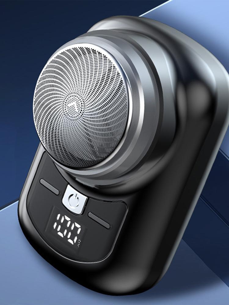 Tragbarer Mini-Elektrorasierer, 180 mAh, digitale Leistungsanzeige, Bartschneider, wiederaufladbar über USB, zum Entfernen von Brust- und Körperhaaren