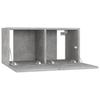 Vidaxl Szafki Wiszące Pod Tv 3 Szt., Szarość Betonu, 60X30X30 Cm