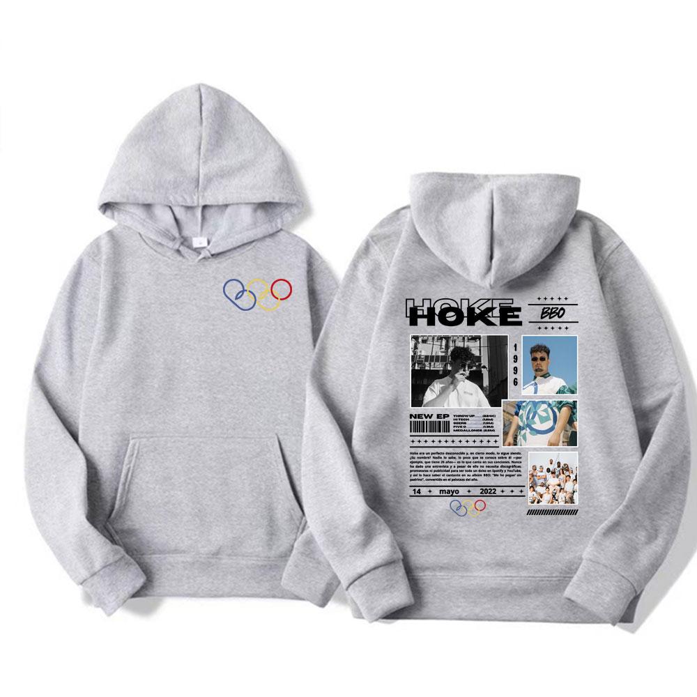 Rapper HOKE Bbo Album 2025 Tour Cover Hoodie Men Casual Long Sleeve Pullover High Quality Hip Hop Pop Music Oversized Sweatshirt