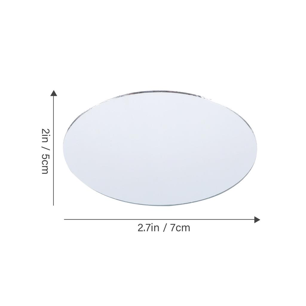 20 Pezzi Lente Specchio Forma Ovale per Specchio Trucco Fai da Te Mini Piccolo Ovale Lente Trasparente Uso Portatile Artigianato Regalo