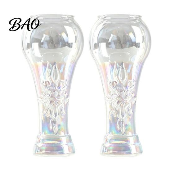 Langlebiger Bierglas-Pokalform-Weinbecher, Hitzebeständiger Krug für Craft-Bier, Transparenter Becher für Saft, Kreatives Pub-Trink-Sport-Party-Glas, Hoch Borosilikat