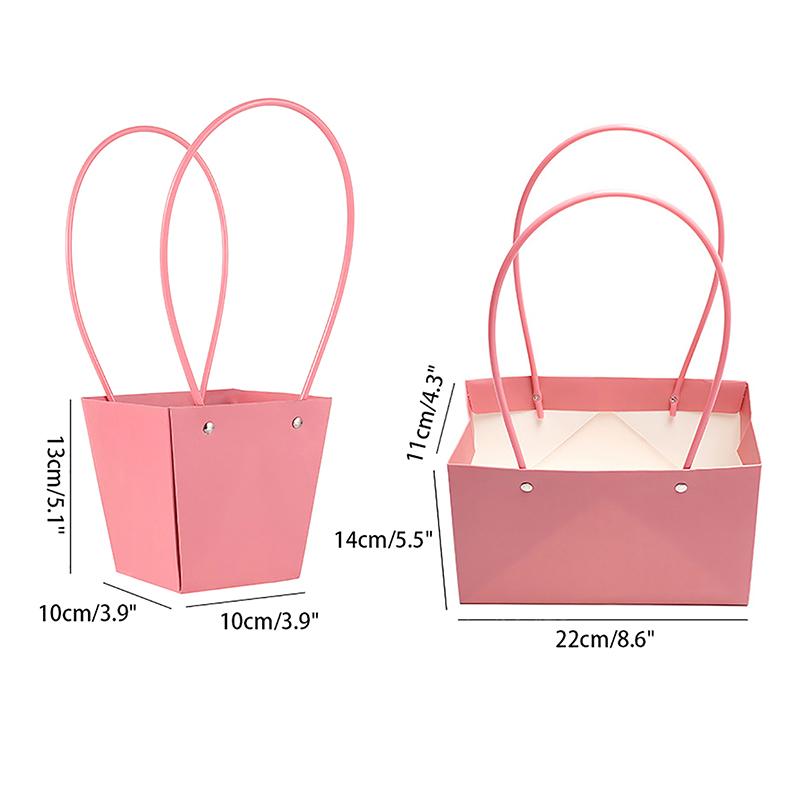 Portable Flower Packaging Box Wedding Decoration Gift Bag Handbag Valentine's Day Birthday Party Decor DIY Bouquet Packaging