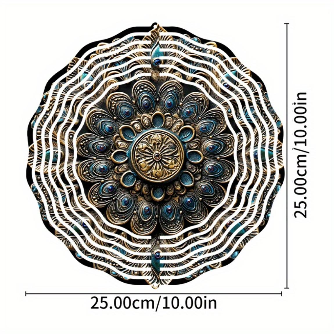 

3D Металлический Ветряной Спиннер Бесшумное Устройство для Отпугивания Птиц Вращающаяся Ветряная Музыка Наружный Декор Современный Дизайн Перьев Сад Двор Патио Украшение 01A