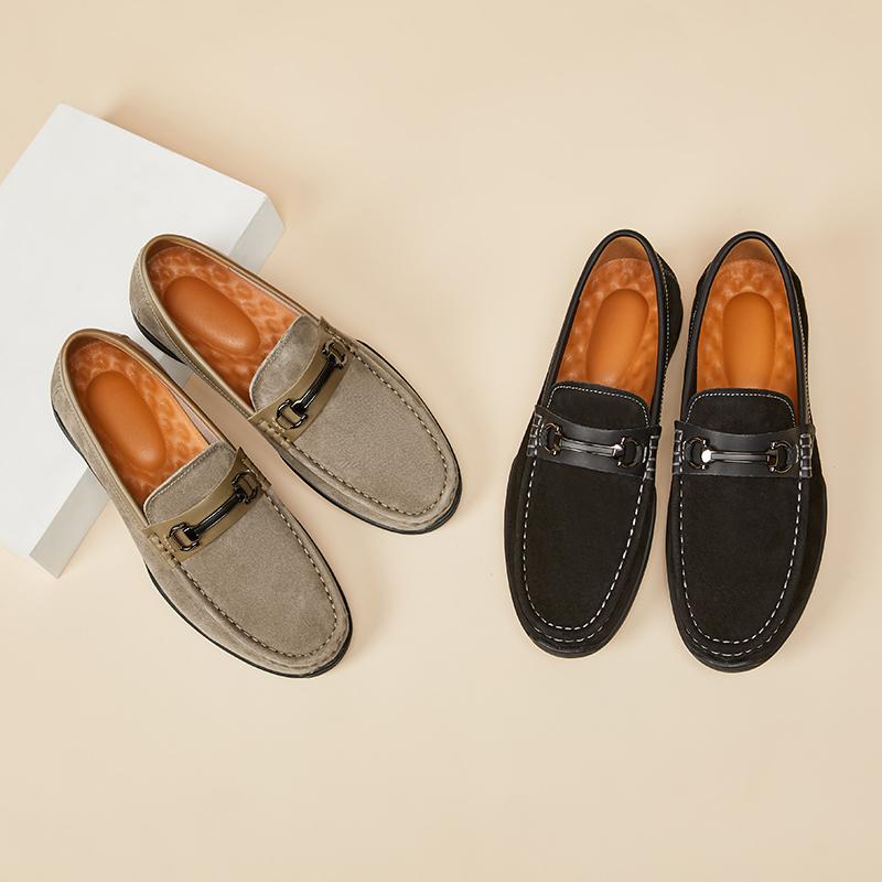 Men's Casual Leather Shoes Lightweight Loafers Moccasins Comfortable Slip On Driving Shoe