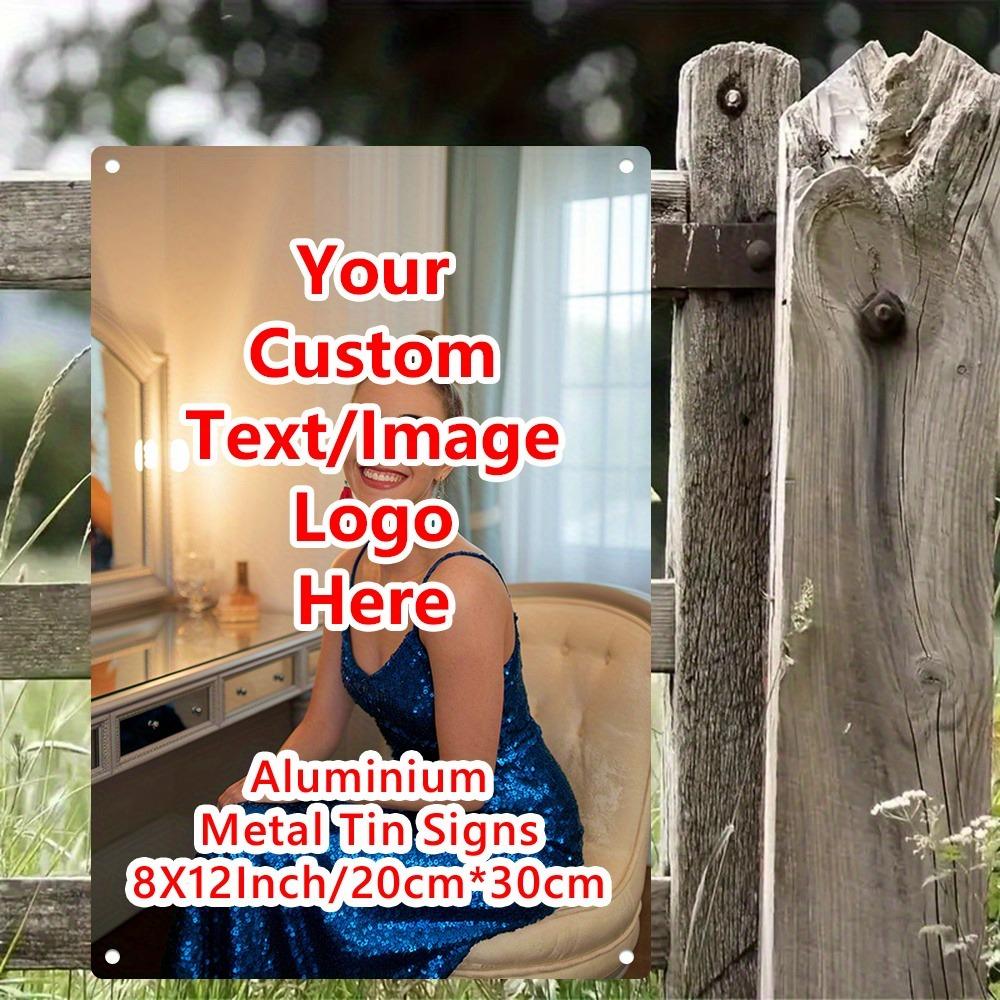 Custom Metal Photo Wall Sign Personalized Tin Decor Board For Home Office Bar Classroom