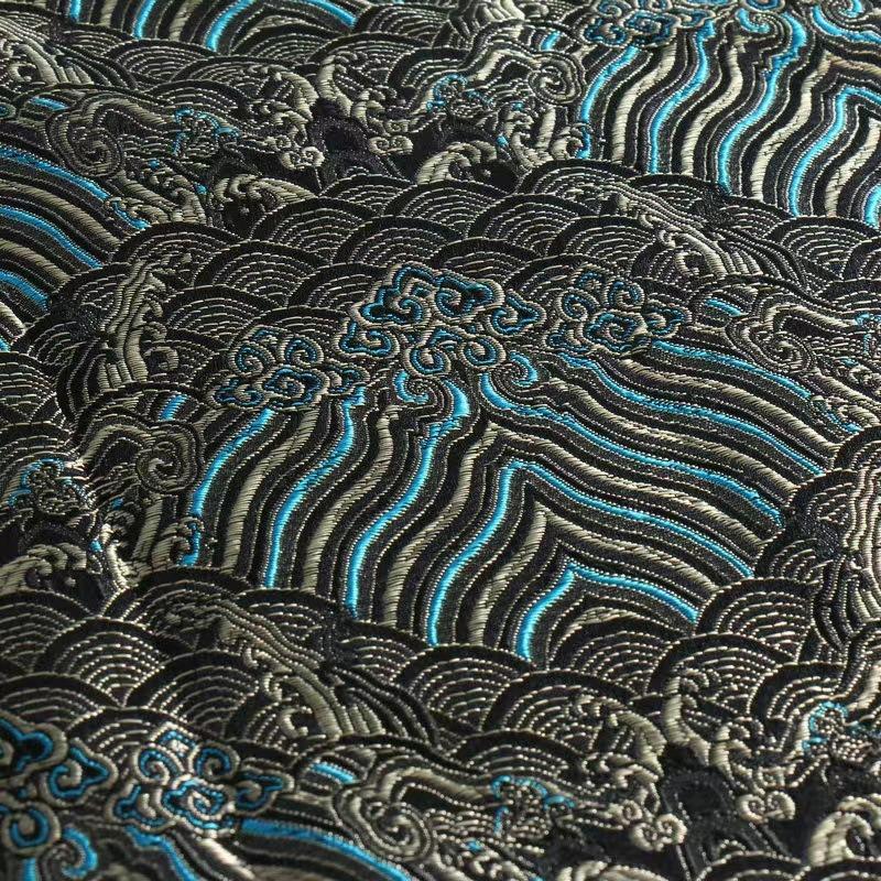 Ancient Style Silk Satin Fabric for Traditional Chinese Tang Suit Cheongsam Embroidered Hanfu Material Handcraft Packaging Cloth