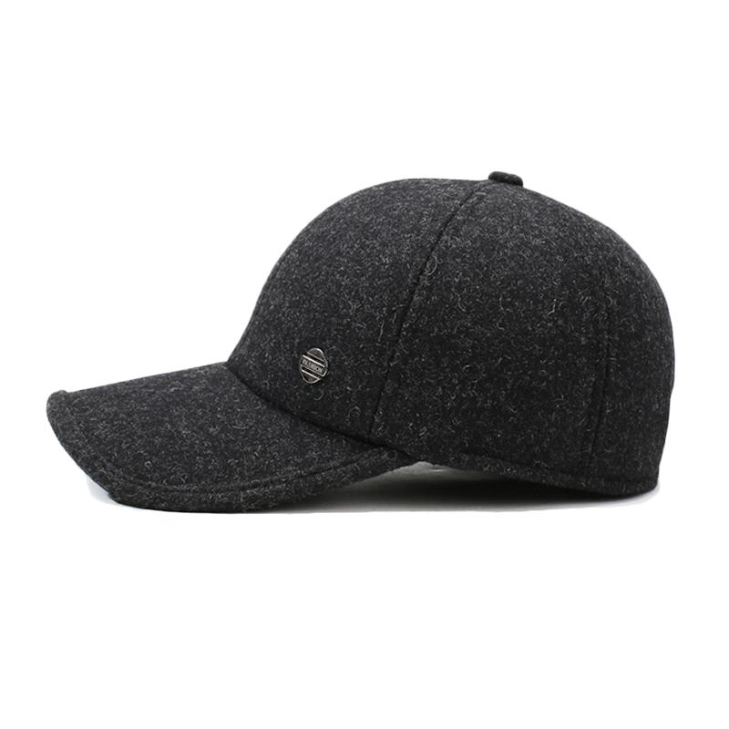 Middle-Aged Autumn Winter Hat Men's Velvet Thick Cap Outdoor Warm Cold-Proof Baseball Cap