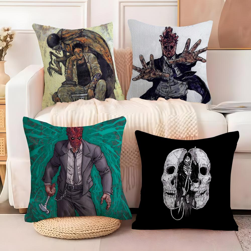 Dark Fantasy Cool Anime D-Dorohedoro Pillow Case Sofa Living Room Bedroom Headboard Backrest Cushion Square Cushion