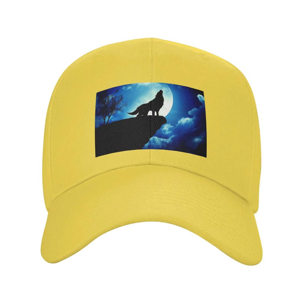 Howling Wolf Baseball Caps Snapback Fashion Baseball Hats Breathable Casual Casquette Outdoor Unisex