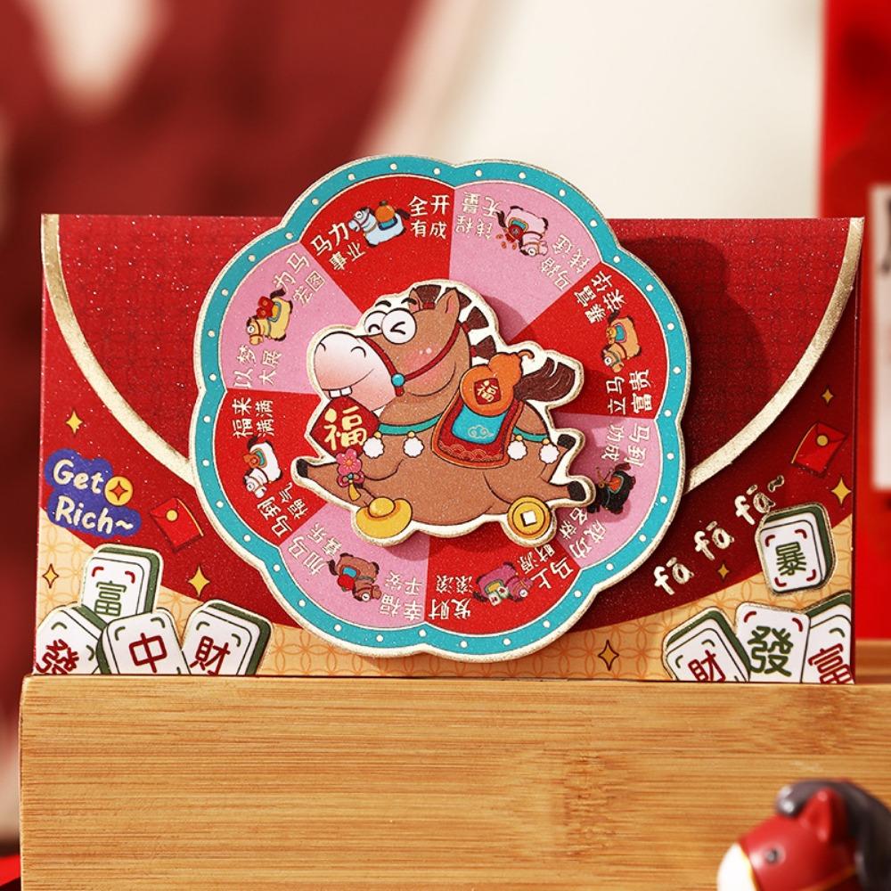 Paper 2026 Horse Year Red Envelope Cartoon Design New Year Money Envelope  Kids Gifting