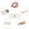 Newlemo empreinte de la main empreinte cadre photo kit pour garcons parfait cadeau de douche de bebe (3 parties, blanc)