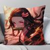 1Pc Nezuko Animation Demo Slayer Blade Pillow Case Square Pillow Bedroom Sofa Leisure Comfortcarlivingroom Home Decoration 40X40