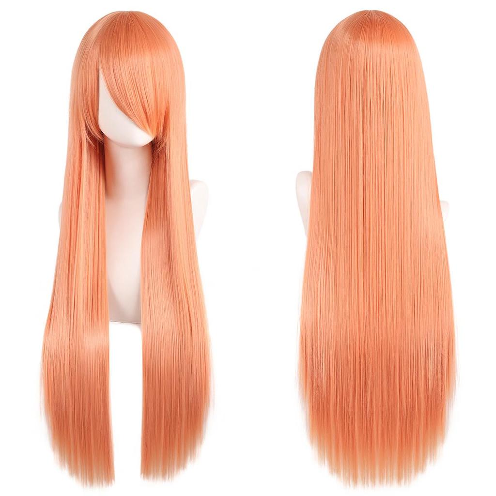 Mao Niang Stil 80cm Lange Gerade Cosplay Perücke, Unisex, Bunt und Vielseitig