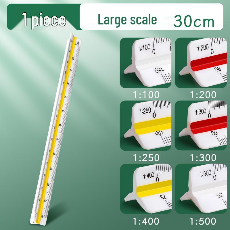 Large Triangular Drawing Scale Ruler for Interior Design and Architecture