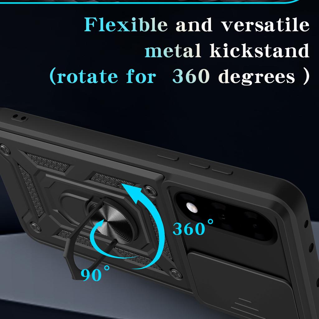 AMORUS For OnePlus Nord 5 5G/Ace 5 Ultra 5 5G Deksel Støtte PC+TPU Telefondeksel med Kameralinse Skyver