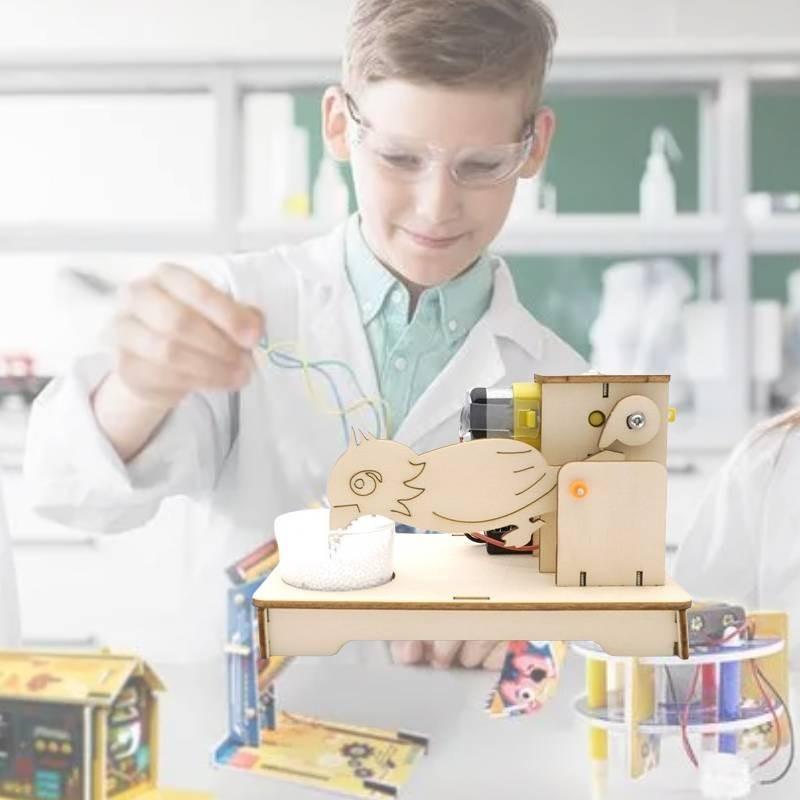 Anpassbares Holz-Hühner-Picken-Körner Wissenschaftsspielzeug für Kinder Steam-Kurs