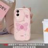Applicable to Apple 15 mobile phone case iPhone14promax/13 cute three-dimensional bow holder 11/12 silicone
