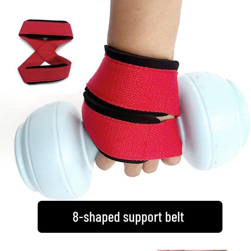 8-Shape Fitness Wrist Wraps & Grip Bands for Deadlift and Pull-Up Assistance One 8-shaped Band
