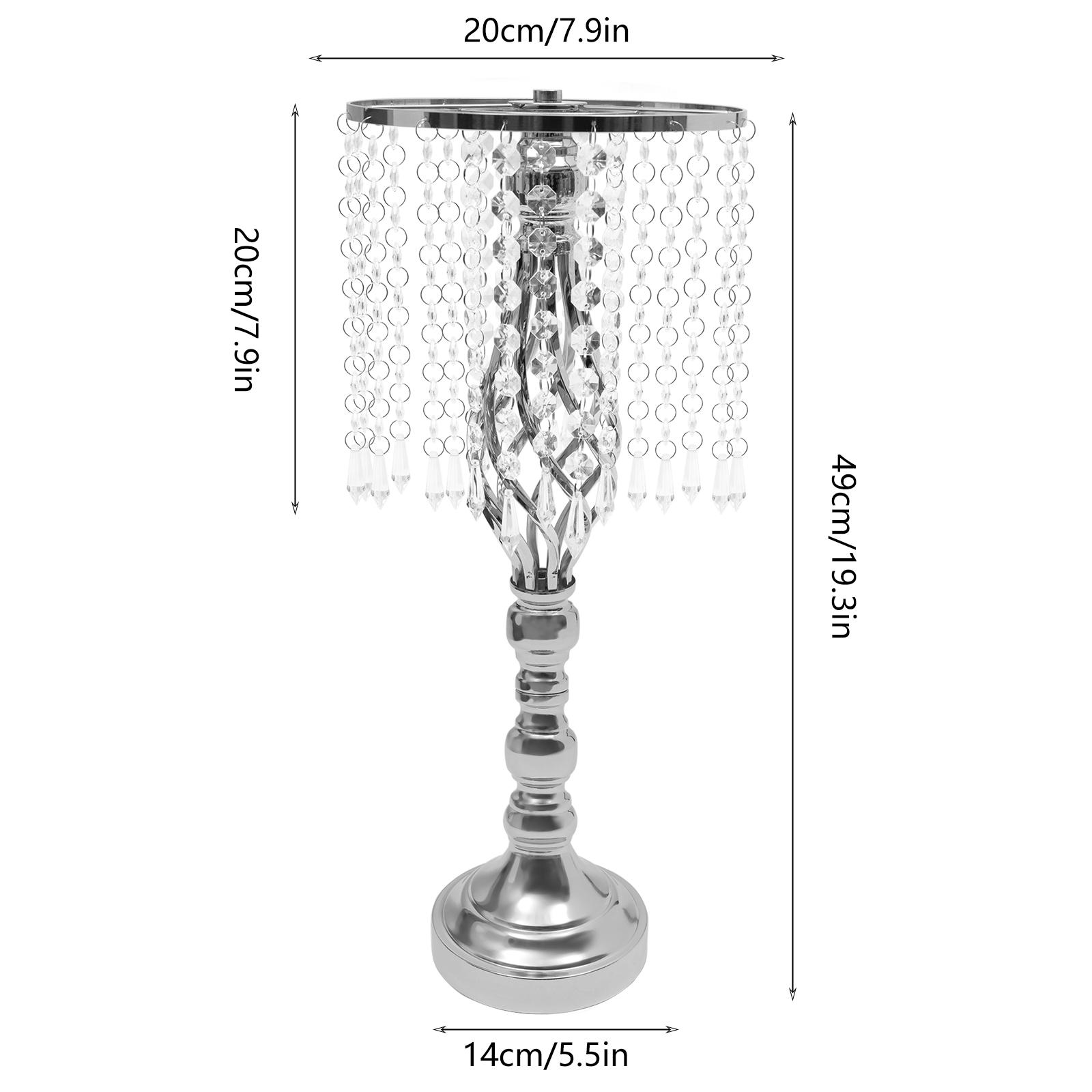 

Высокий кристальный стенд для цветов 19,3 дюйма Свадебная дорожка Свинцовый высокий держатель для цветов Центральный элемент Кристальный цветок Металлическая ваза для цветов 10 шт. United States