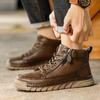 Autumn and Winter New Outdoor Leisure Men's Large Size Martin Boots Fashion Trend Versatile Thick-soled Zhongbang Men's Boots